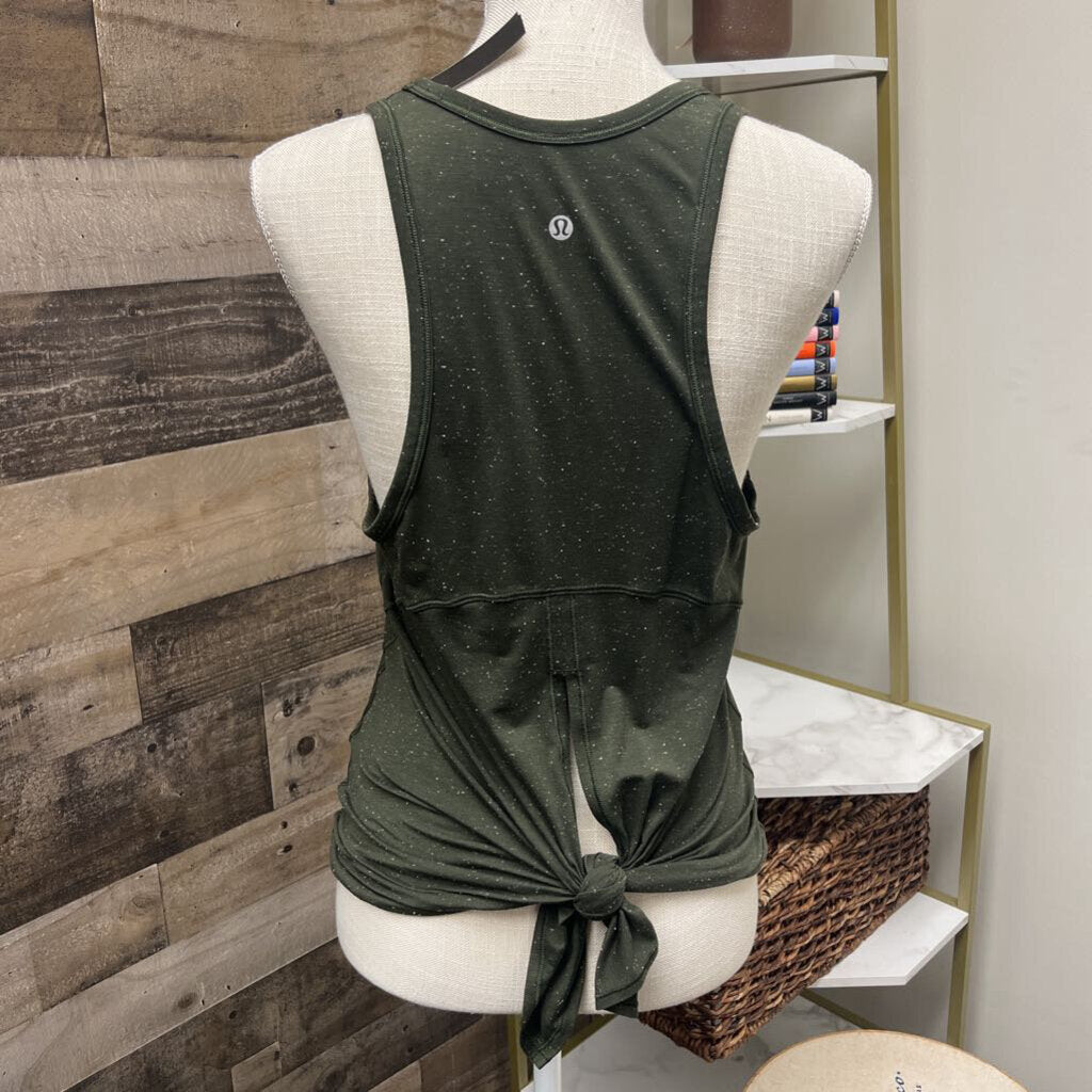 Lululemon Olive Green Tie Back Racer Back Size 4