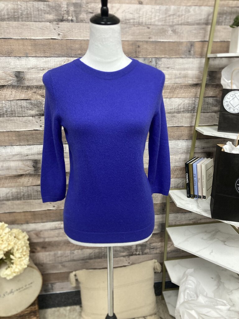 Talbots Purple Cashmere 3/4 Sleeve Size S