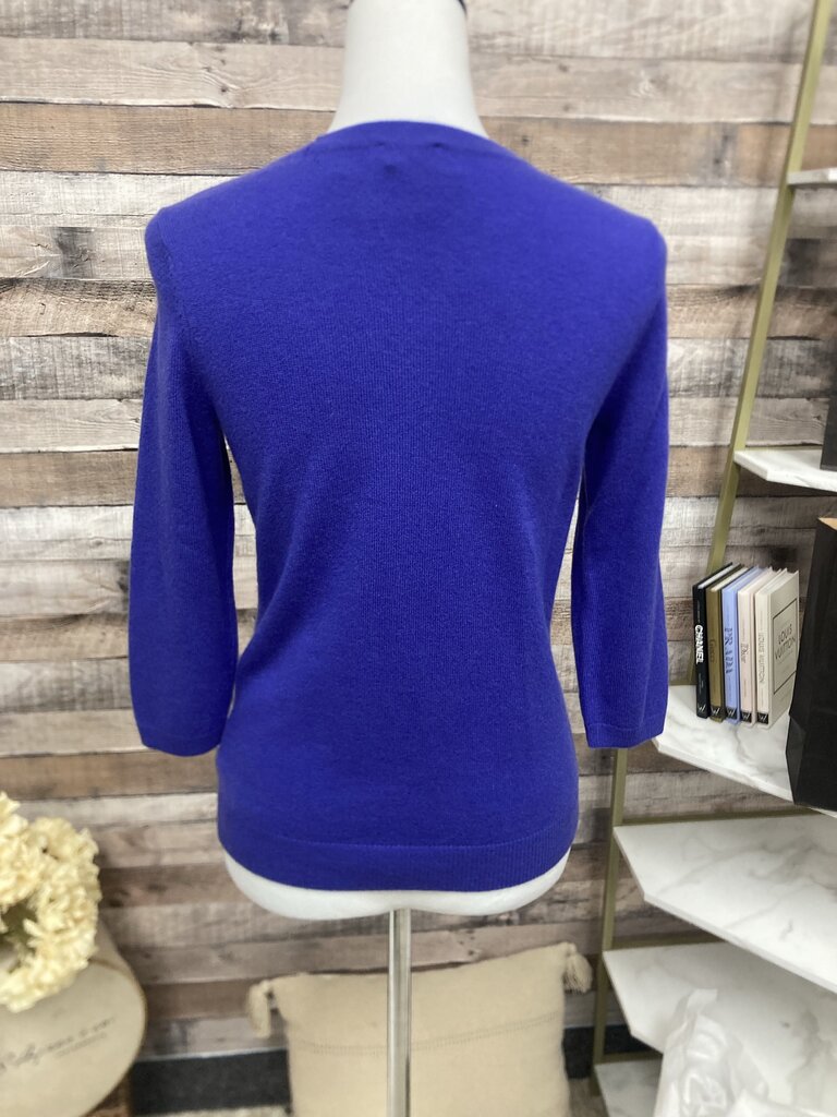 Talbots Purple Cashmere 3/4 Sleeve Size S