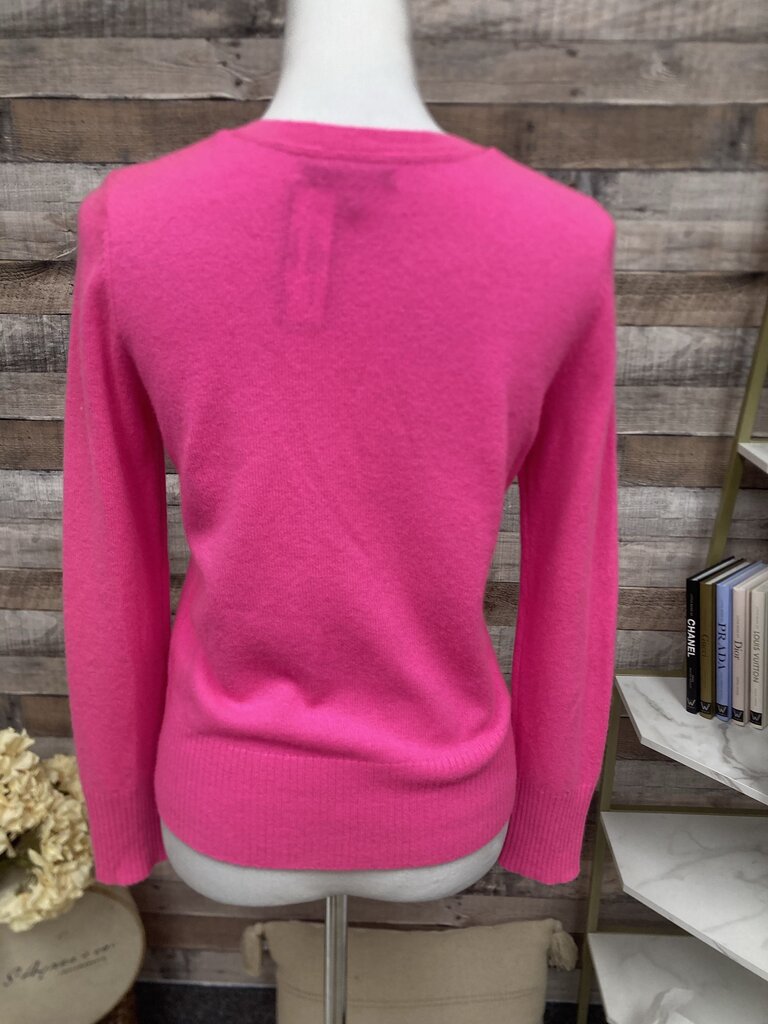 Apt 9 Bright Pink Cashmere Cardigan Size M