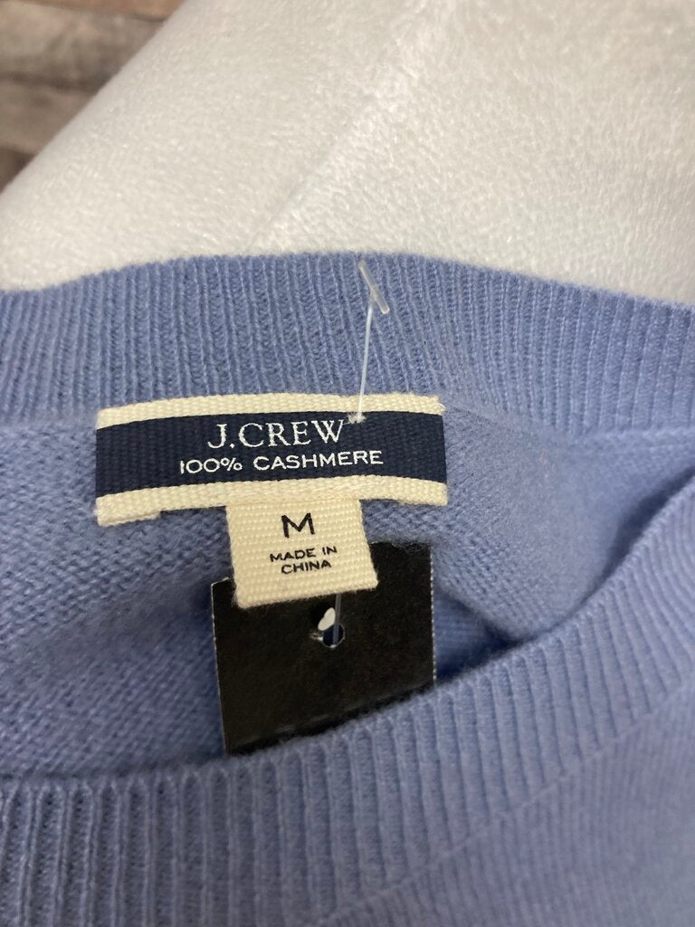 J Crew Light Blue Cashmere Sweater Size M
