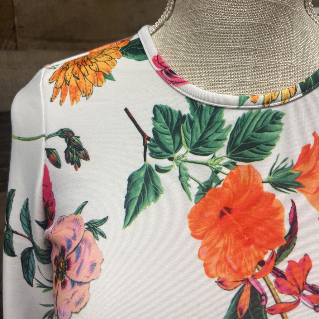 ASOS Bright Floral Bell Sleeve Dress Size 4