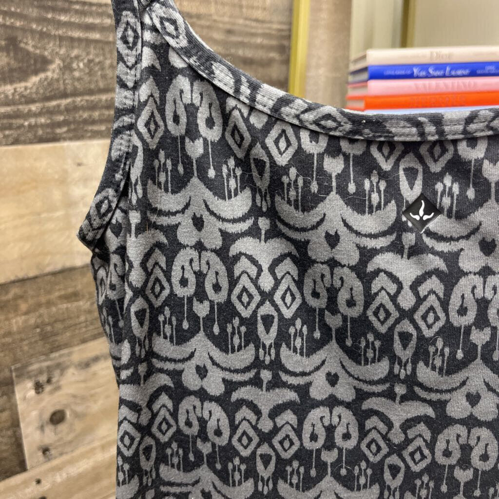 Prana Black & Gray Design Tank w/Shelf Size S