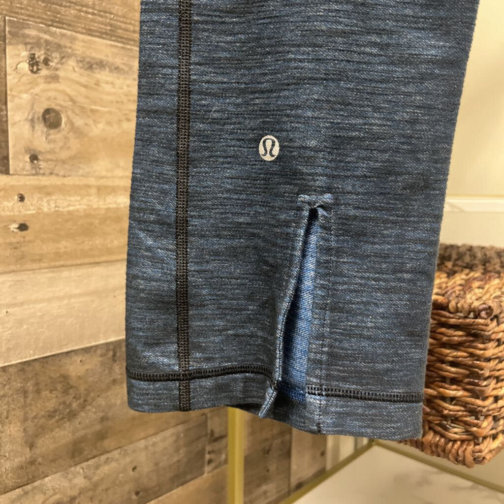 Lululemon Blue & Black Cropped Leggings Size 6