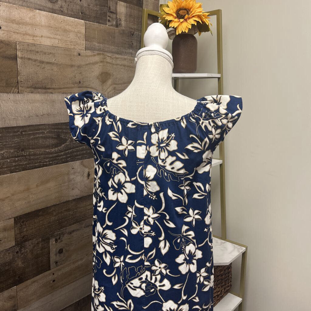 Hilo Hatties Hawaii Navy Floral Dress Size M