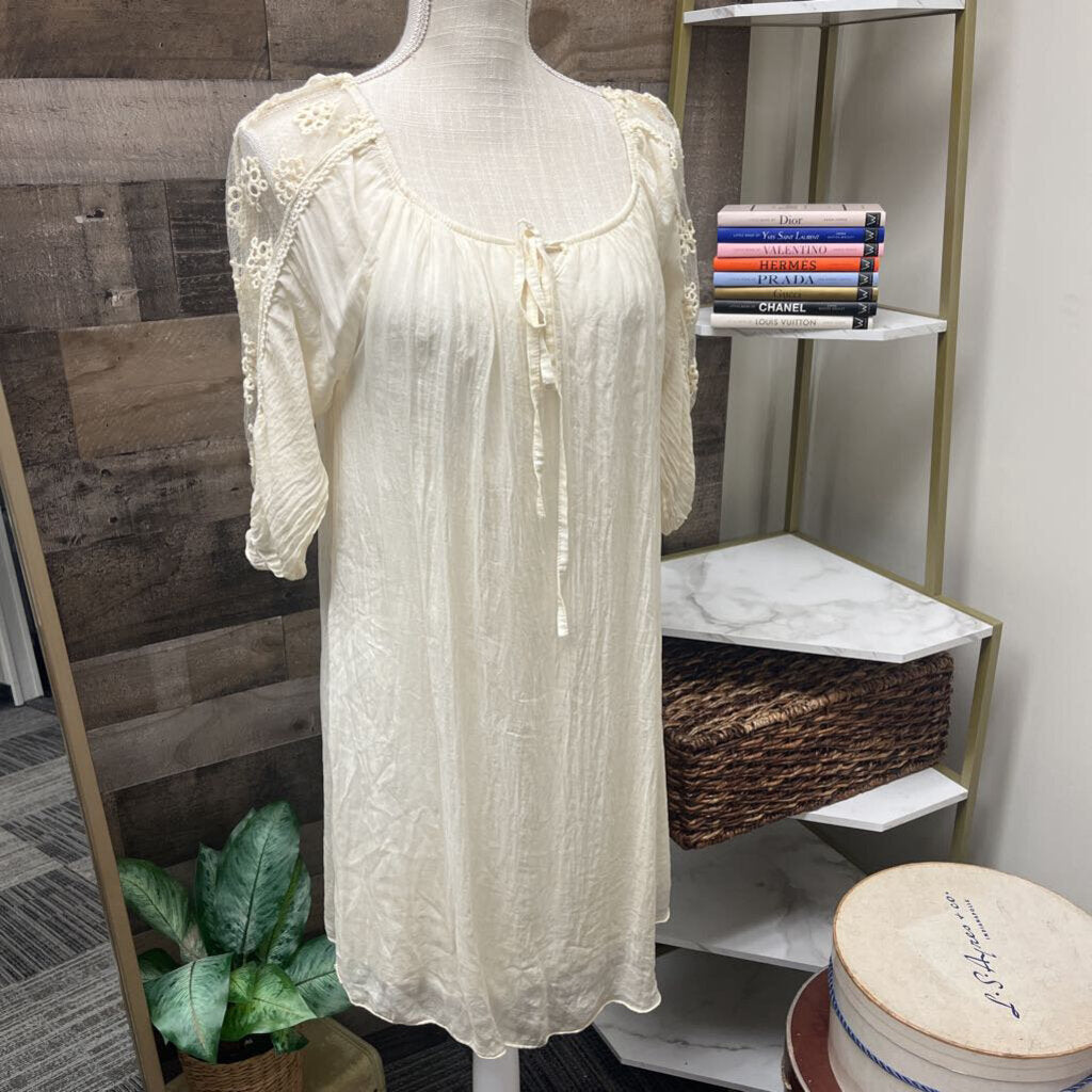 Nieole Ivory Boho Dress Size S