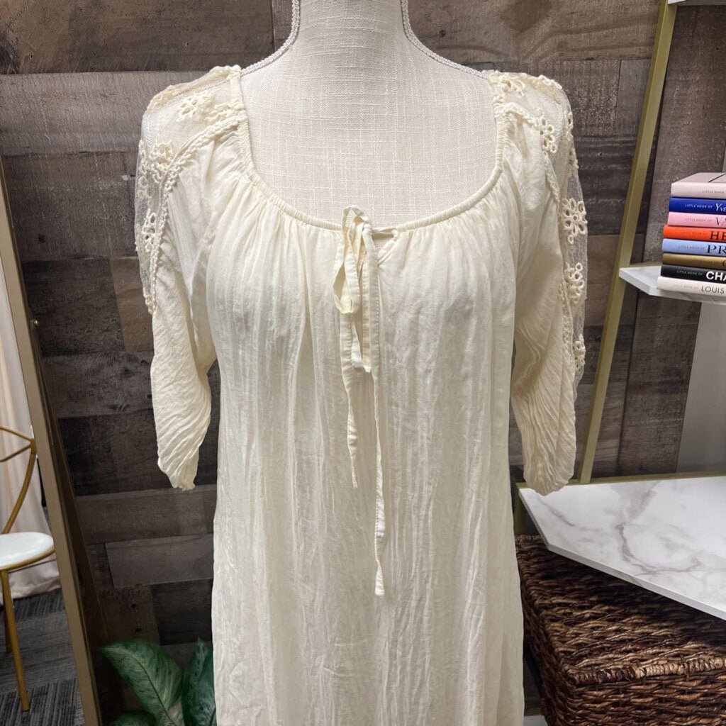 Nieole Ivory Boho Dress Size S