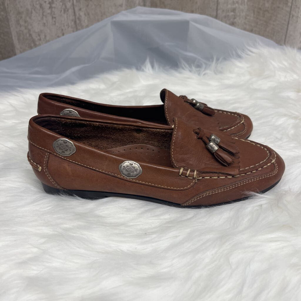 Jones New York Brown Leather Tassel Loafers Size 7.5