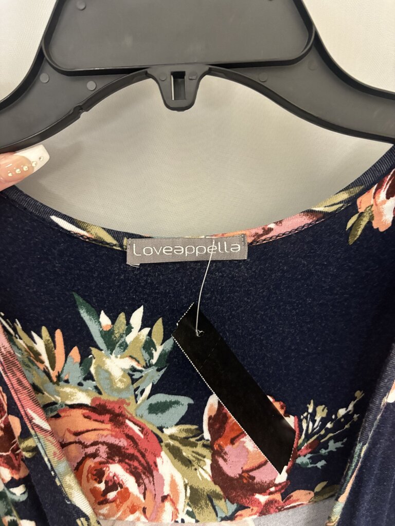 Loveappella Navy & Floral Jumper Size S