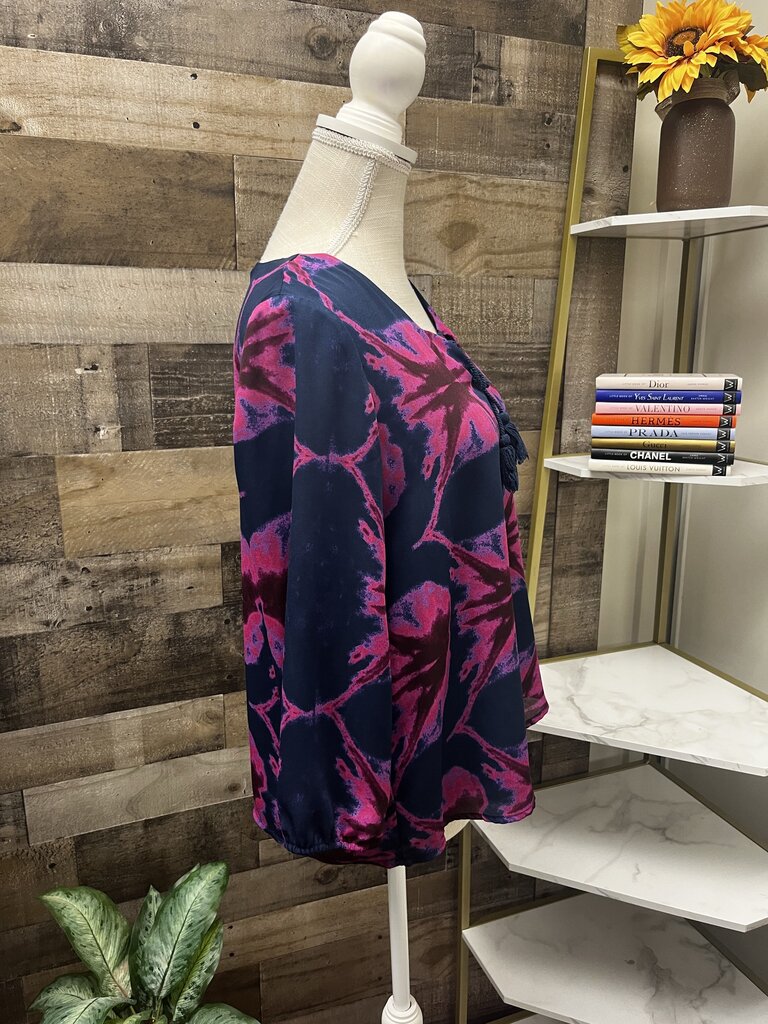 Collective Concepts Navy, Purple & Pink Tie Front Size S