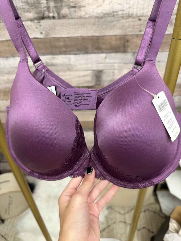 NWT Soma Enhancing Shape Plum Bra Size 34D