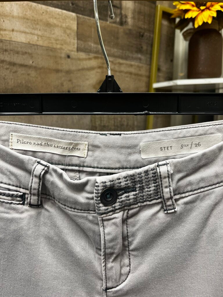 Pilcro Stet Gray Chino Size 26