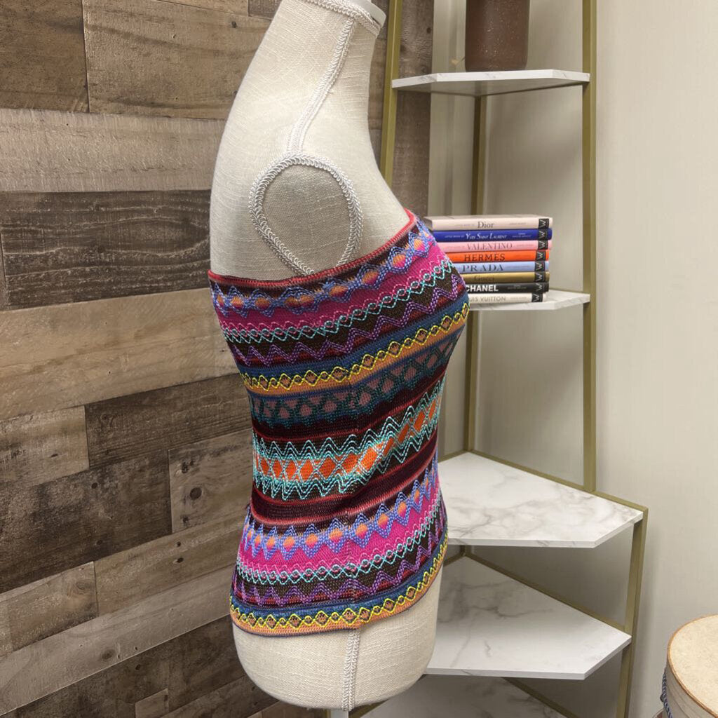 Mags & Pye Pink, Brown, Multi Color Tub Top Size S