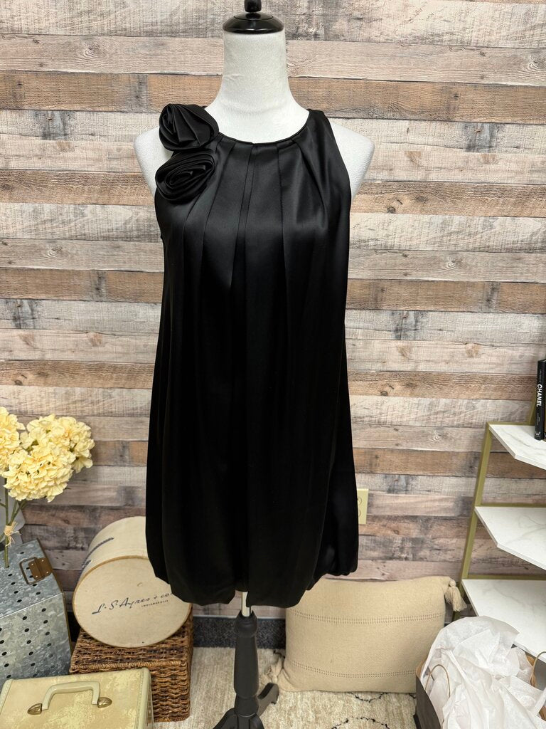A.B.S Black Sleeveless Pleated Bubble Size 4