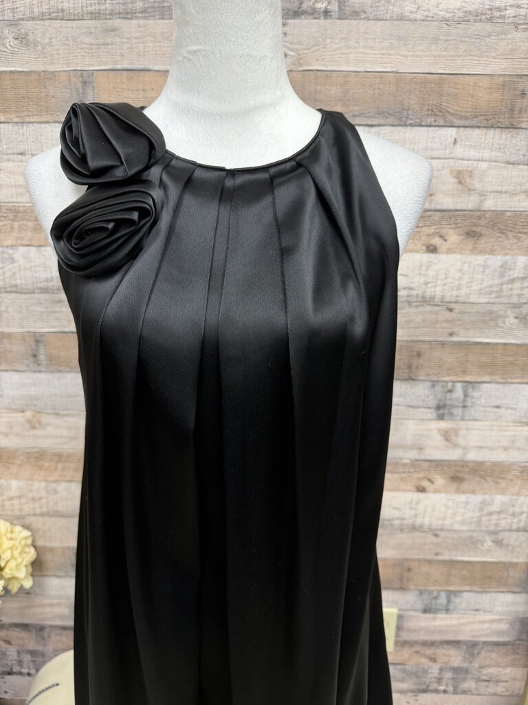 A.B.S Black Sleeveless Pleated Bubble Size 4