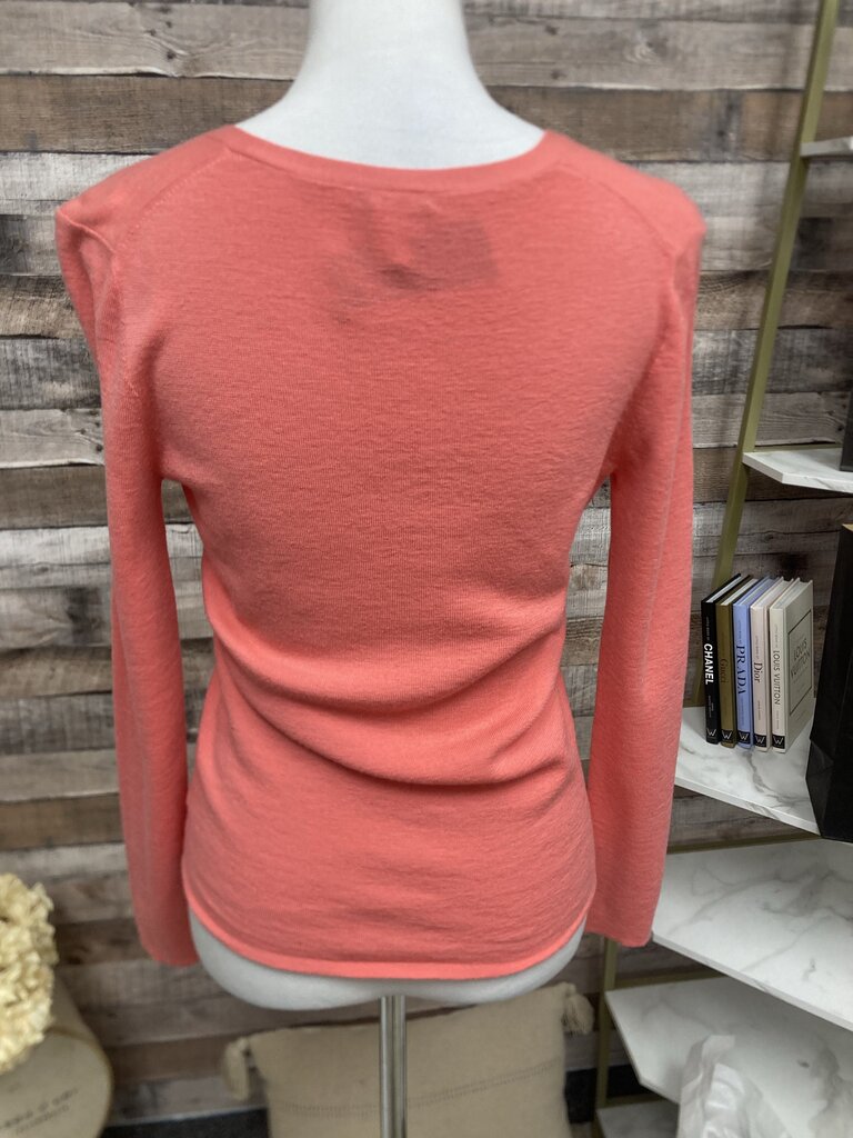 J Crew Coral Button Down Cardigan Size M