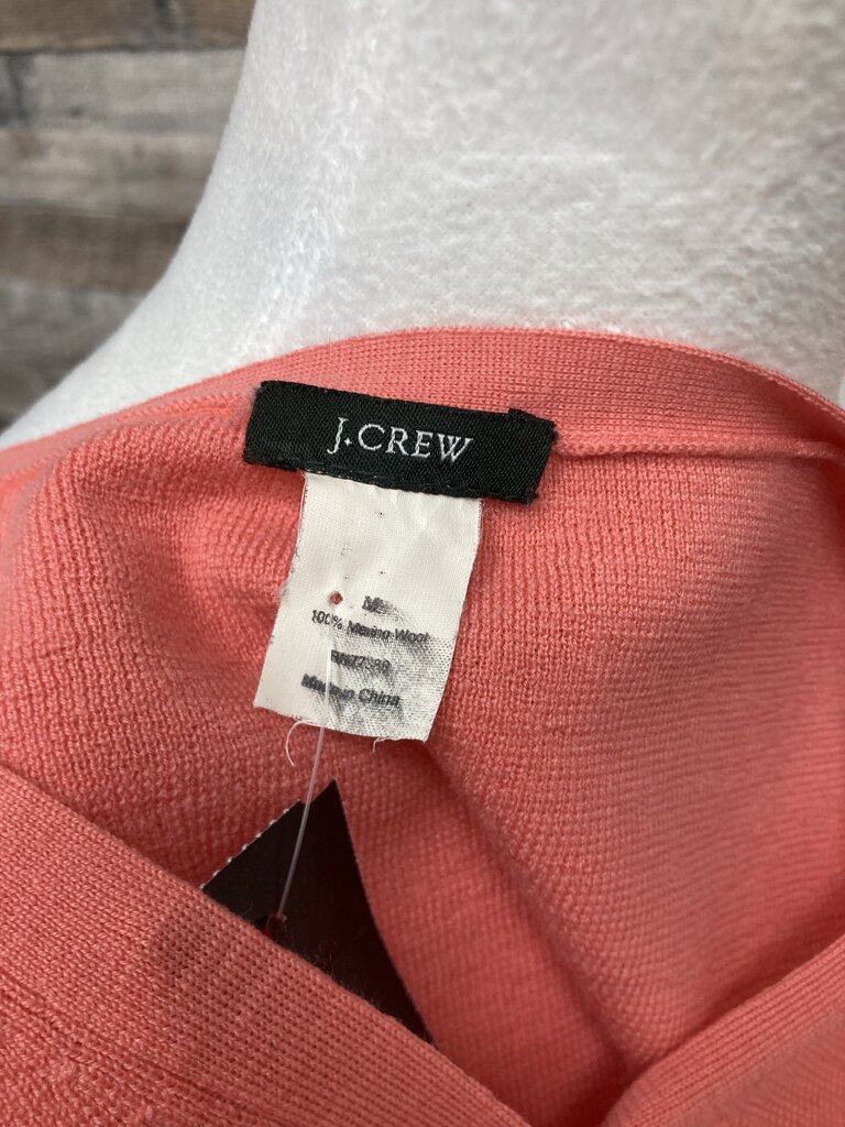 J Crew Coral Button Down Cardigan Size M