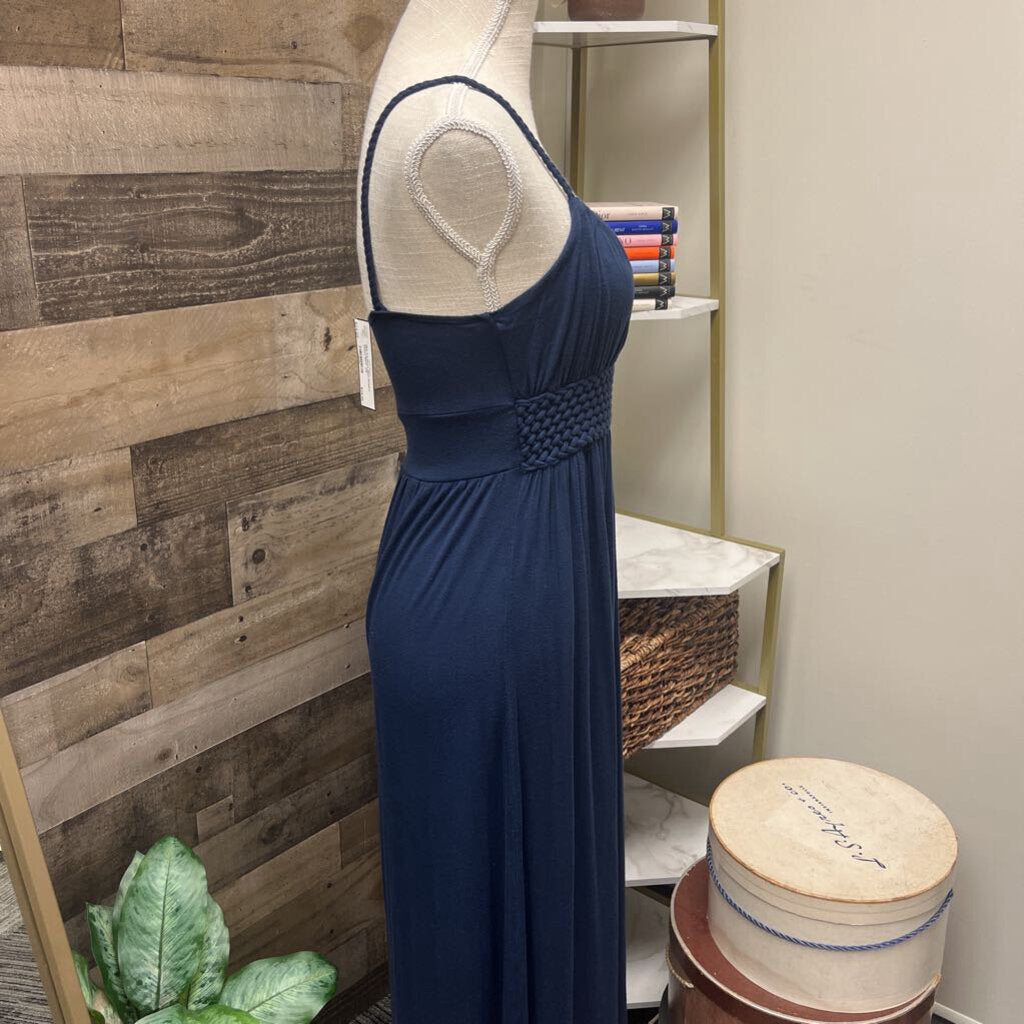 Mai Tai Navy Blue Empire Waist Maxi Size XS