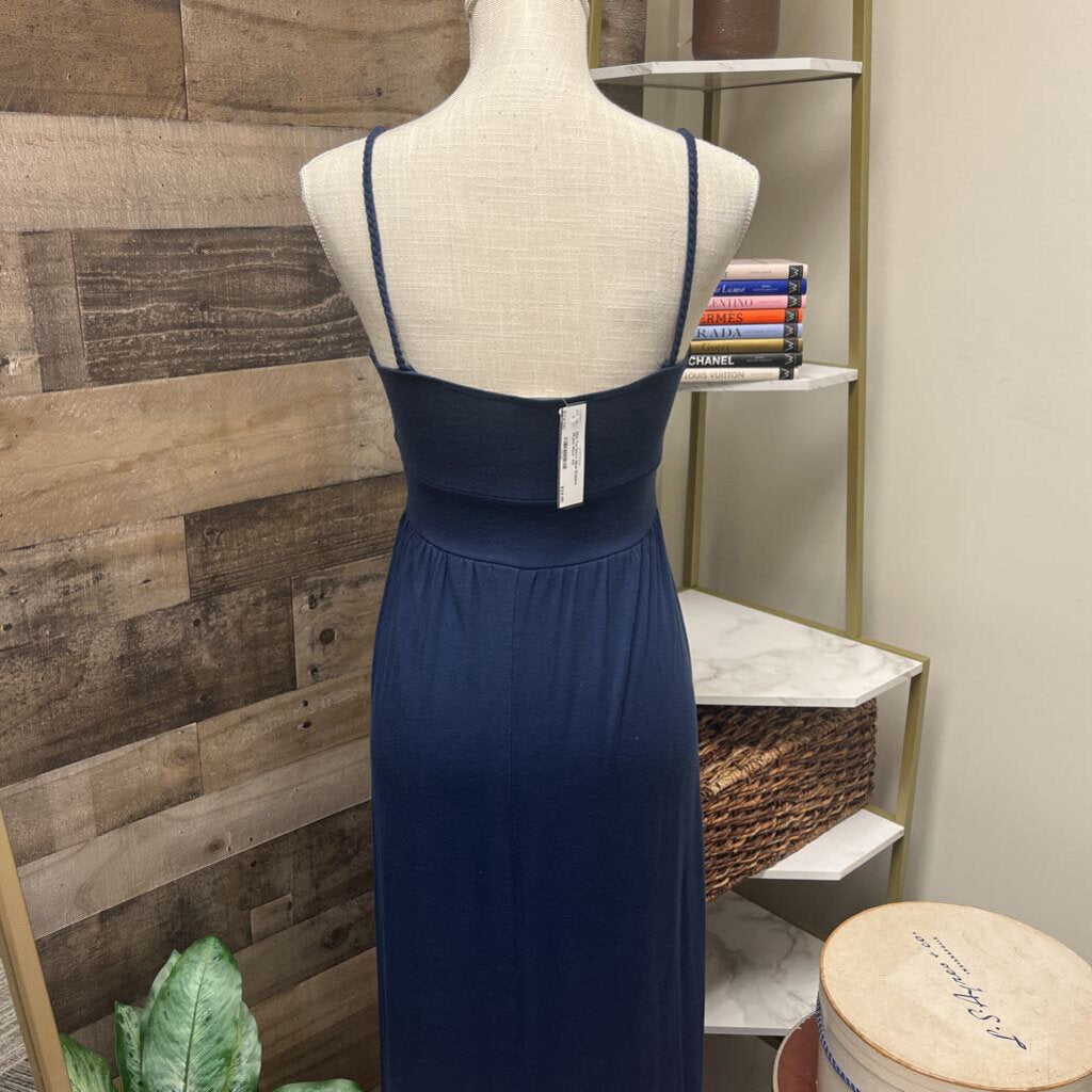 Mai Tai Navy Blue Empire Waist Maxi Size XS