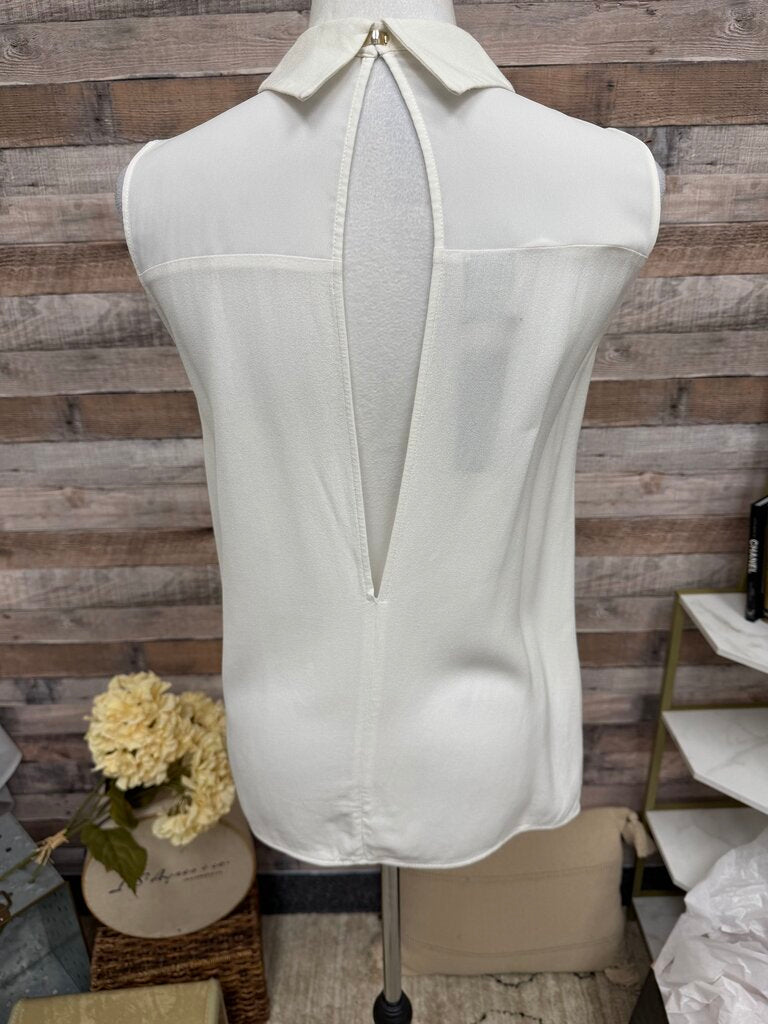 Pinko White Sleeveless Blouse Size 6