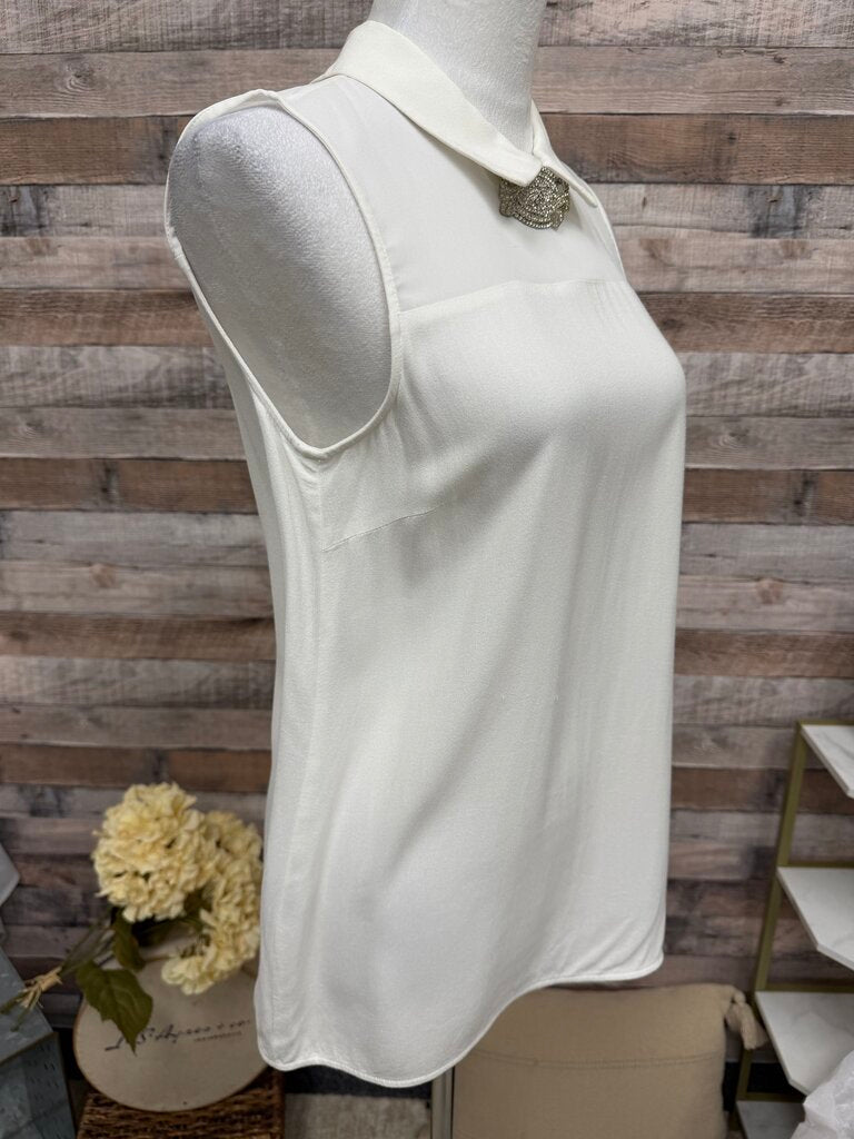 Pinko White Sleeveless Blouse Size 6