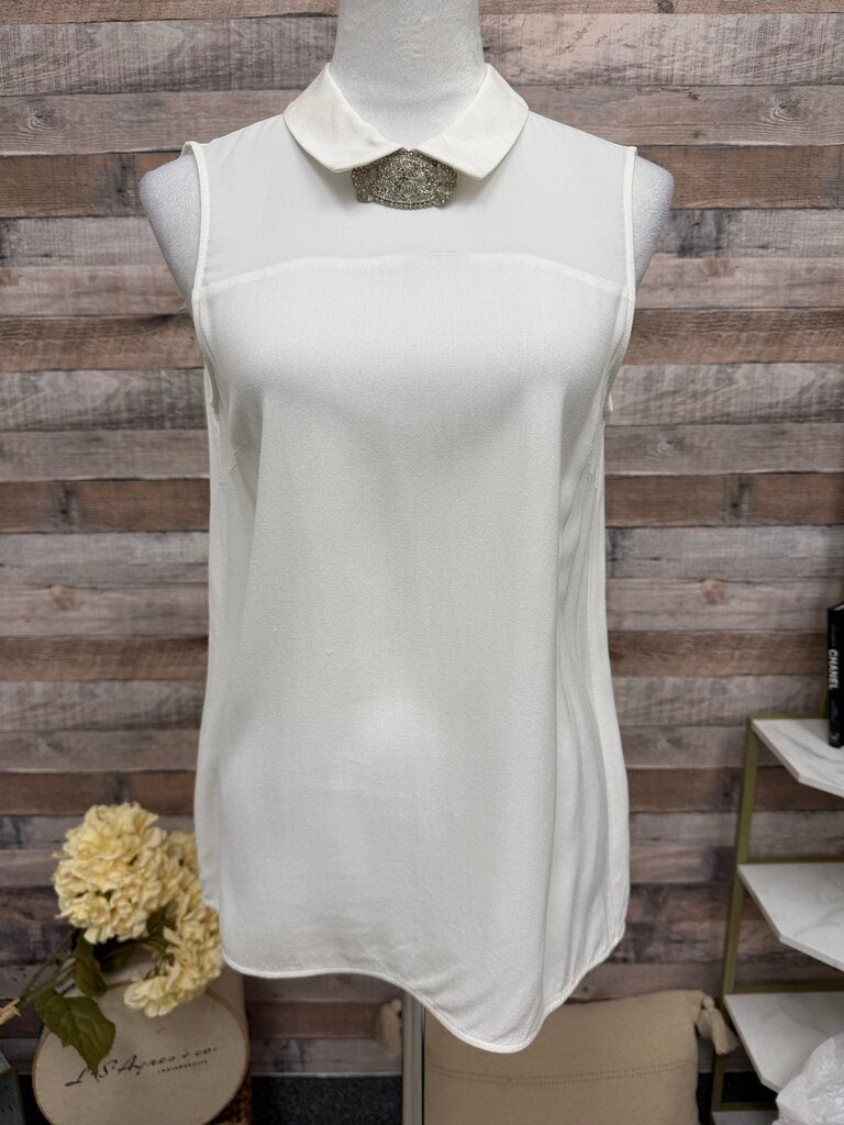 Pinko White Sleeveless Blouse Size 6
