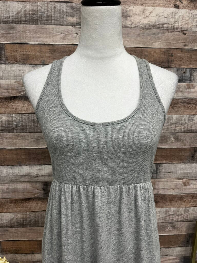 Bobi Gray Ribbed Racerback Tank T-Shirt Size S