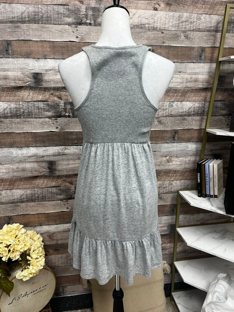 Bobi Gray Ribbed Racerback Tank T-Shirt Size S