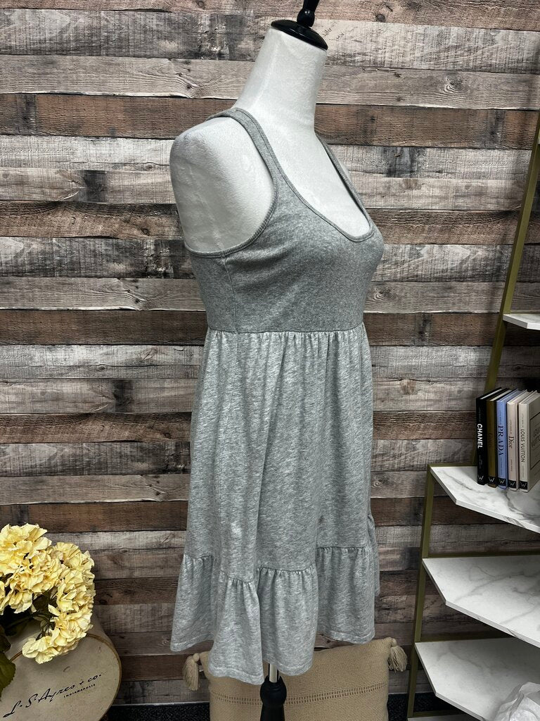 Bobi Gray Ribbed Racerback Tank T-Shirt Size S