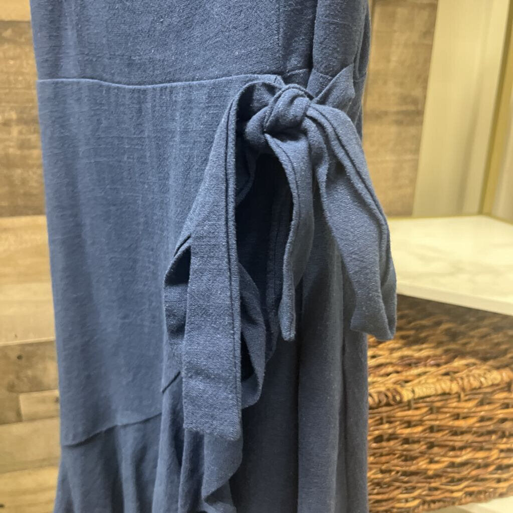 Altar'd State Navy Spaghetti Strap Faux Wrap Mini Size XS