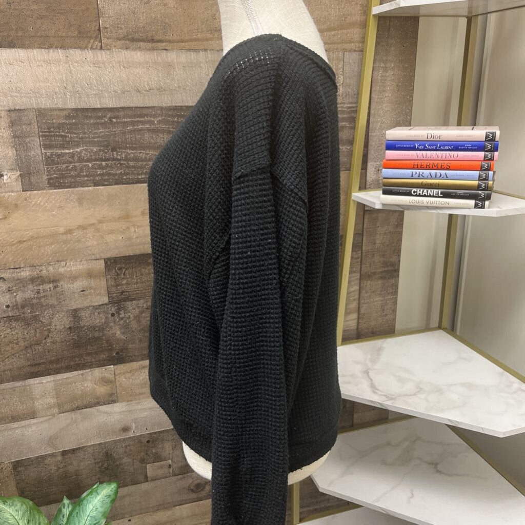 Altar'd State Black Waffle Crop Size XS