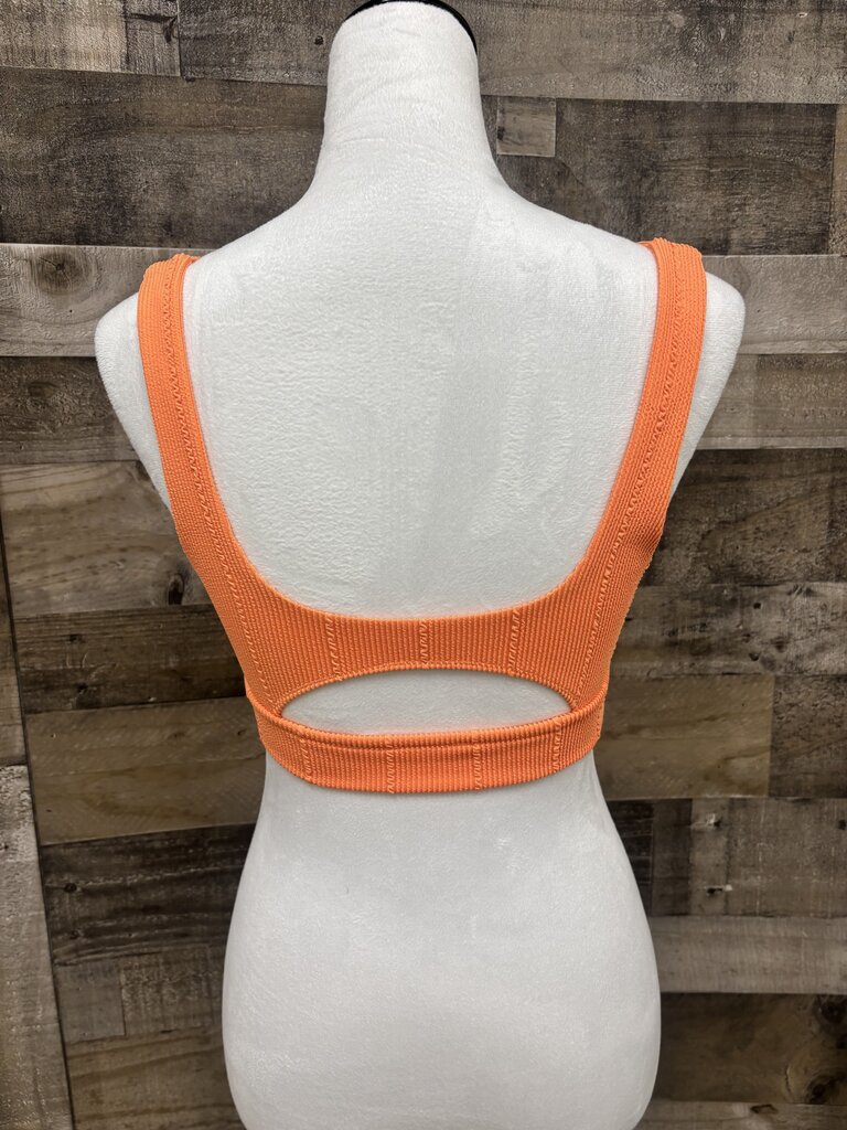 NWT Aerie Coral Crop Cut Out Tank Size S