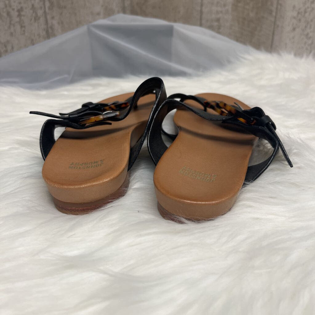 Johnston & Murphy Brown 1 Toe Sandal w/Tortoise Size 7