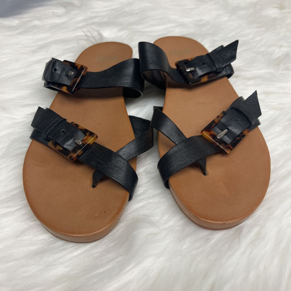 Johnston & Murphy Brown 1 Toe Sandal w/Tortoise Size 7