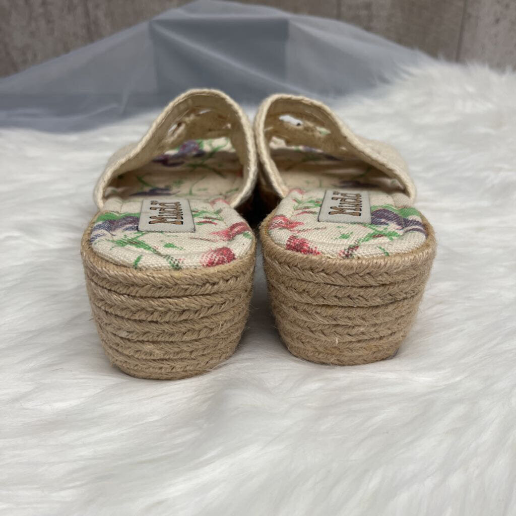 Mudd Wedge Slide Sandal w/Tan Beading Size 7