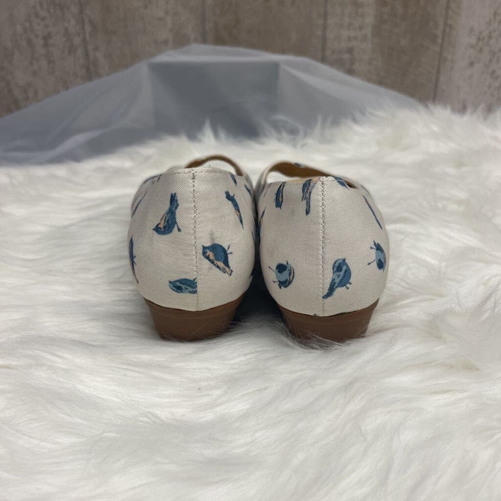 Coldwater Wedge w/Blue Bird Pattern Size 7.5