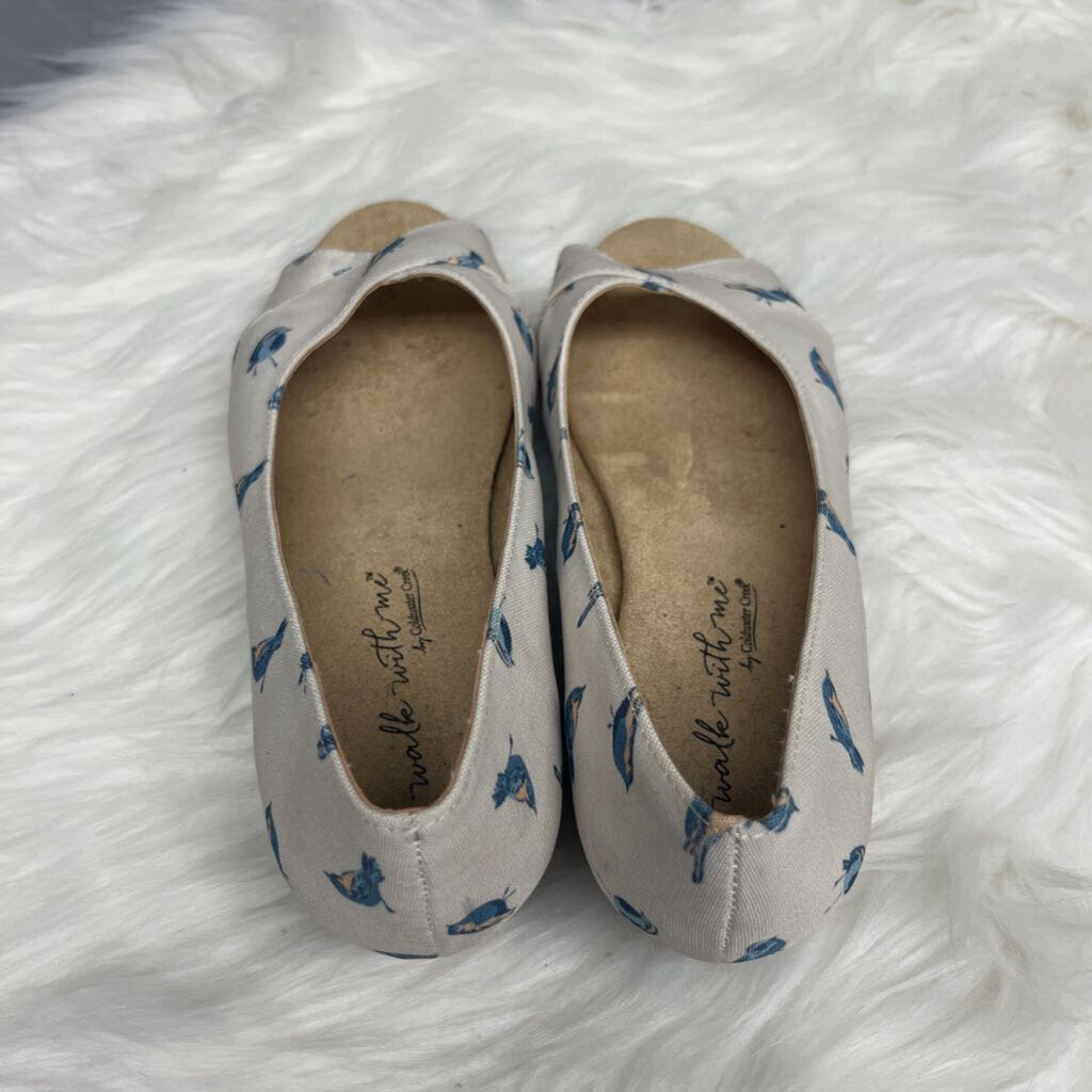 Coldwater Wedge w/Blue Bird Pattern Size 7.5