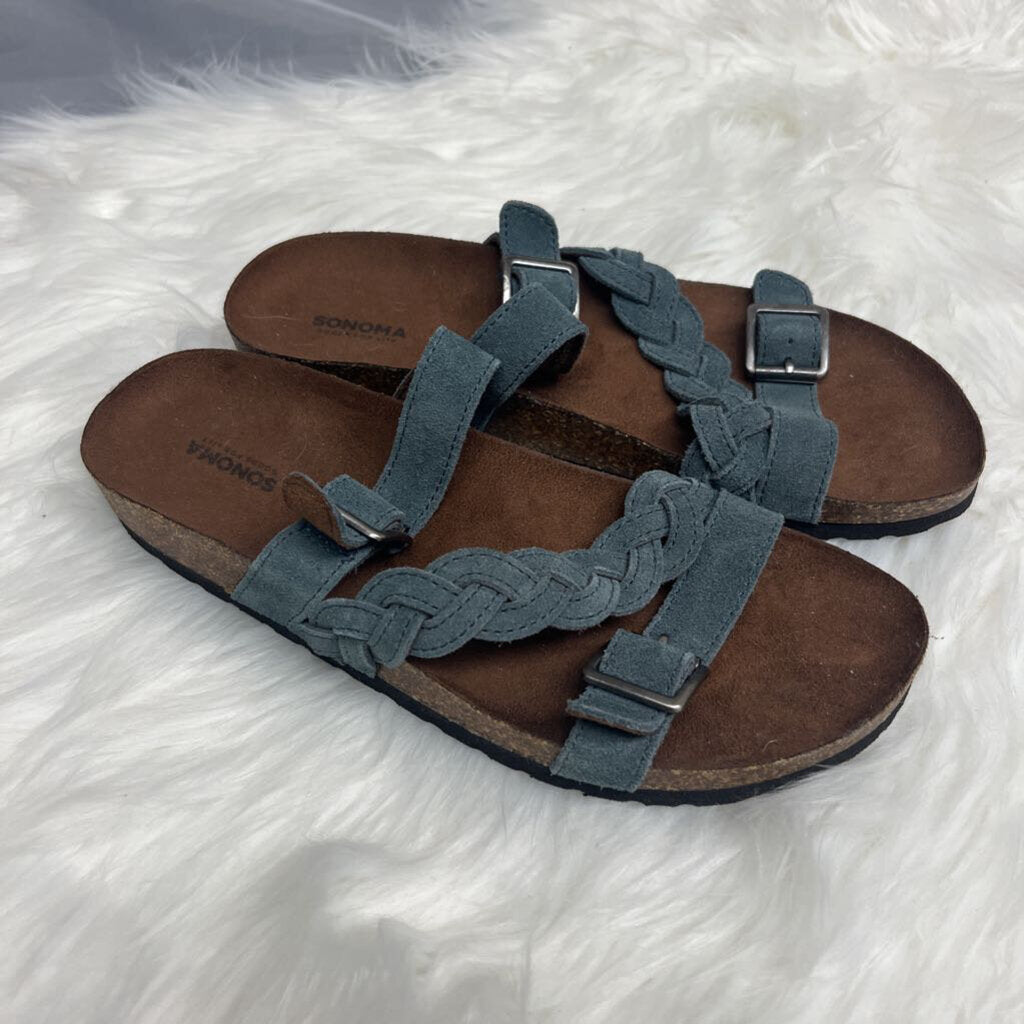 Sonoma Faux Suede Braided Sandals Size 7