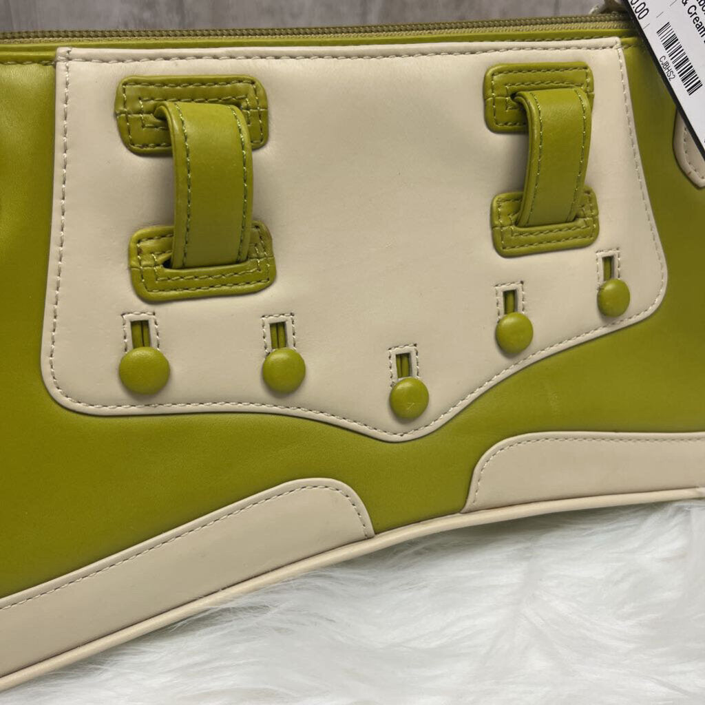 Deborah Lewis Vintage Lime & Cream Bag