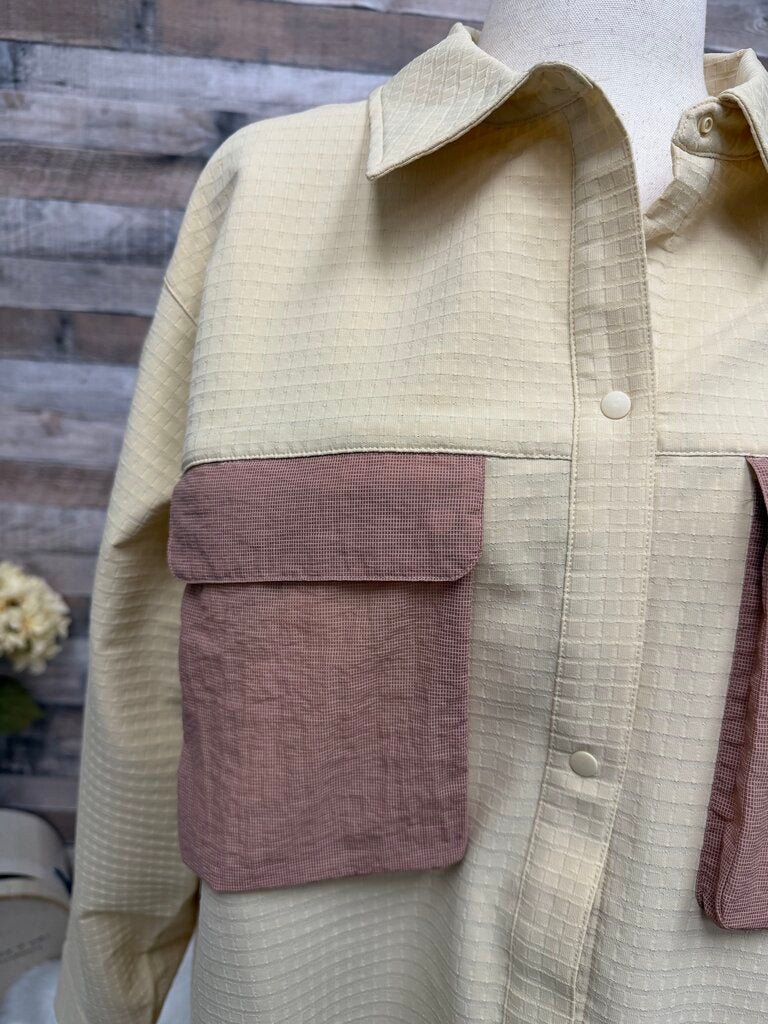 Lululemon Grid Fleece Hiking Overshirt Size 16 Lululemon Tan 16 women TOPS