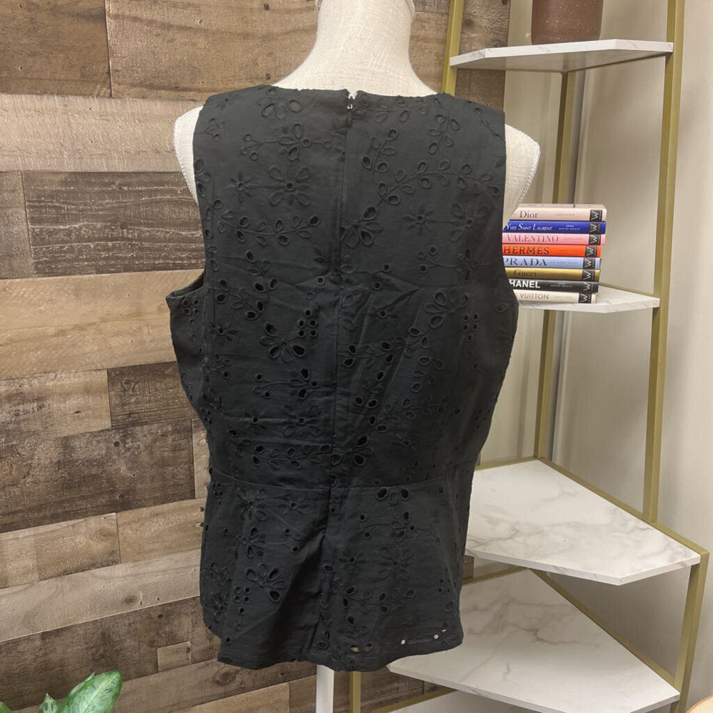 Ann Taylor Sleeveless Eyelet Top Size 14