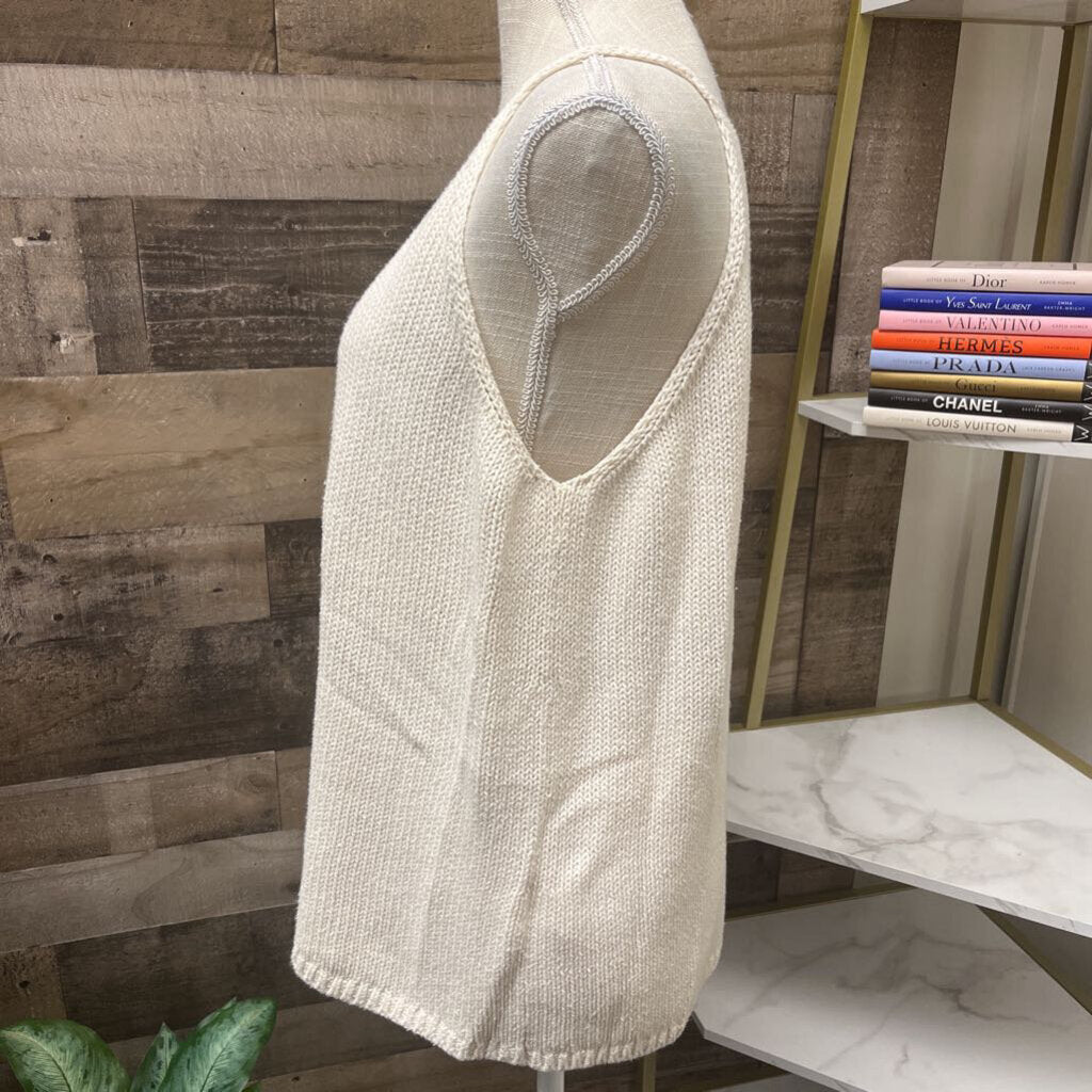 Banana Republic Seamless Cream Knit Tank Top Size XL