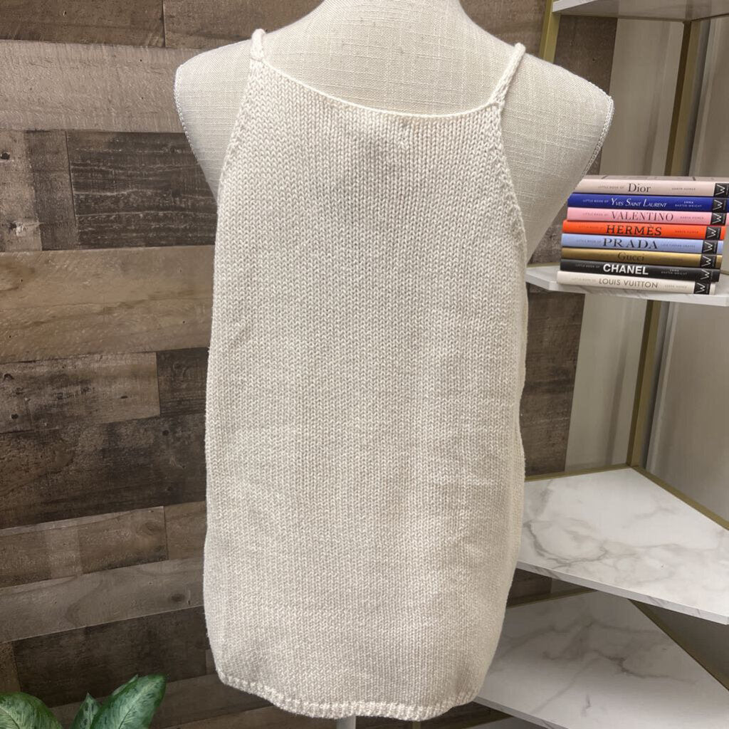 Banana Republic Seamless Cream Knit Tank Top Size XL