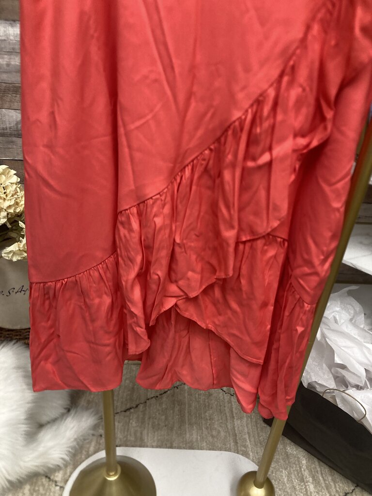 Ann Taylor Flounce Wrap Midi Skirt Size 14