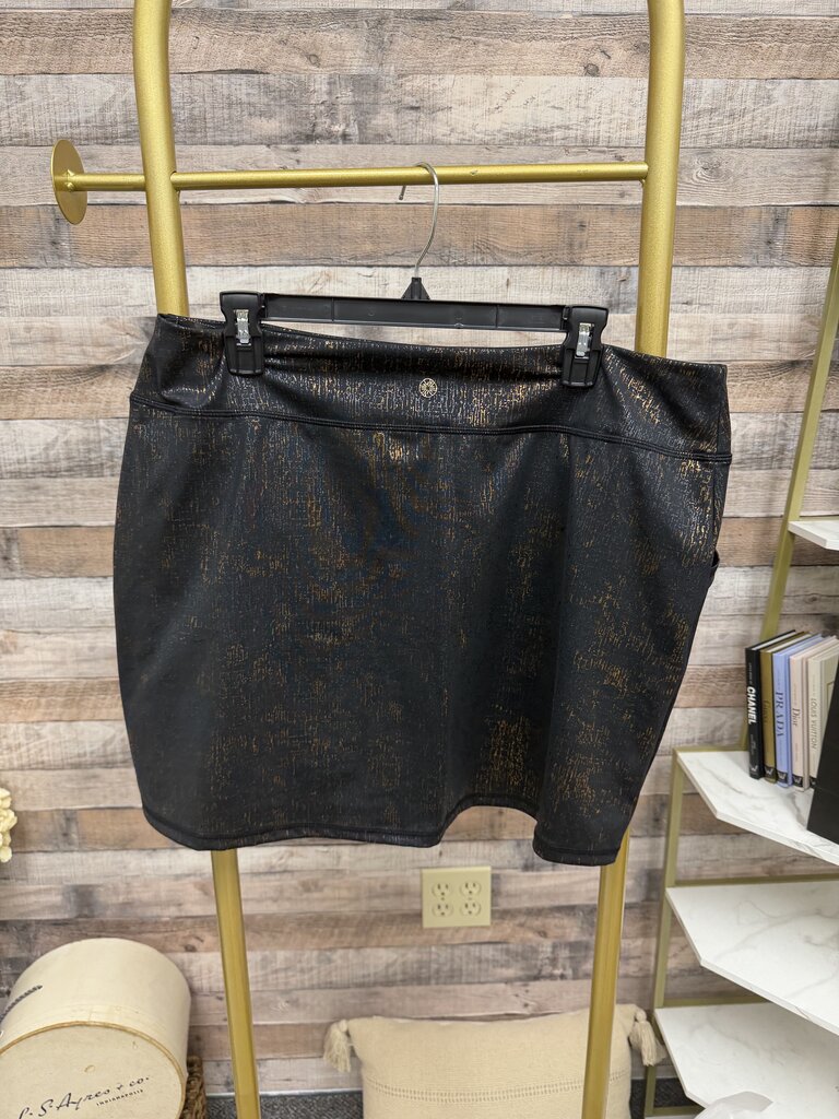 Lilly Pulitzer Sabbia Skort Black Metallic Size XL