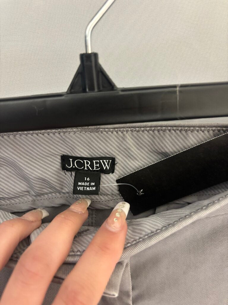 J Crew Grey Chino Shorts Size 16