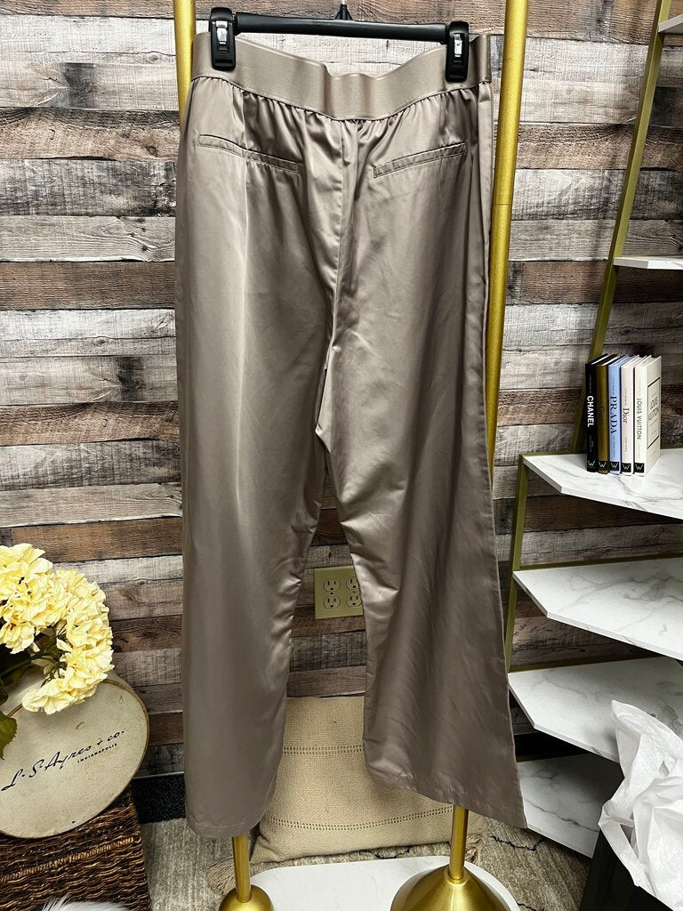 Victoria's Secret Tan Satin Wide Leg Pants Size XL