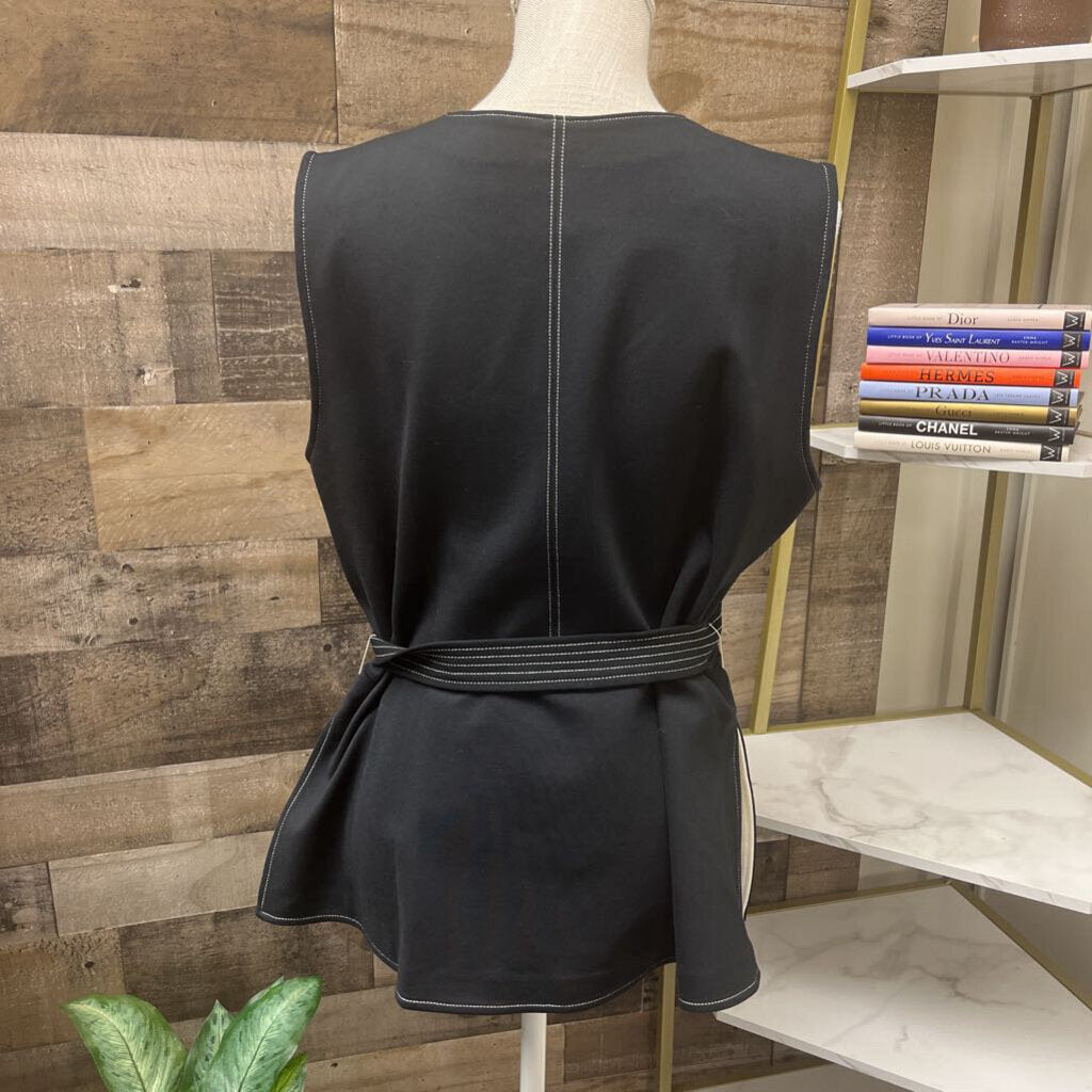 Spanx The Perfect Tie-Waist Top Peplum Classic Tulip Top Blouse Size XL