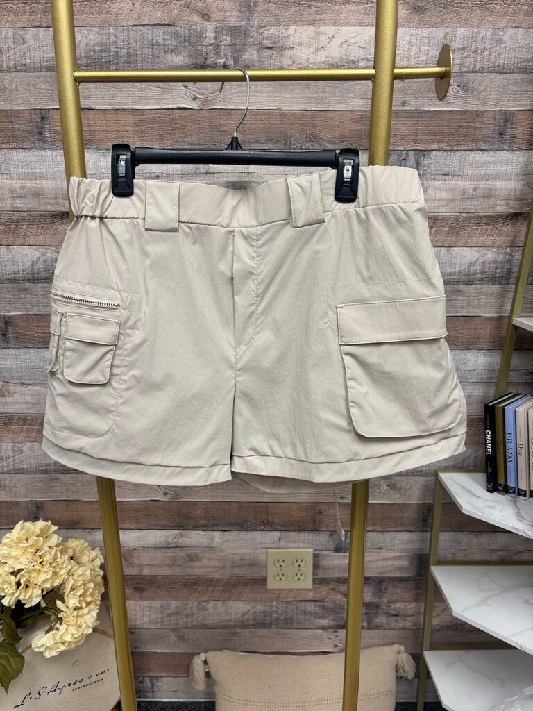 Zella All Day Utility Cargo Tan Shorts Size XL