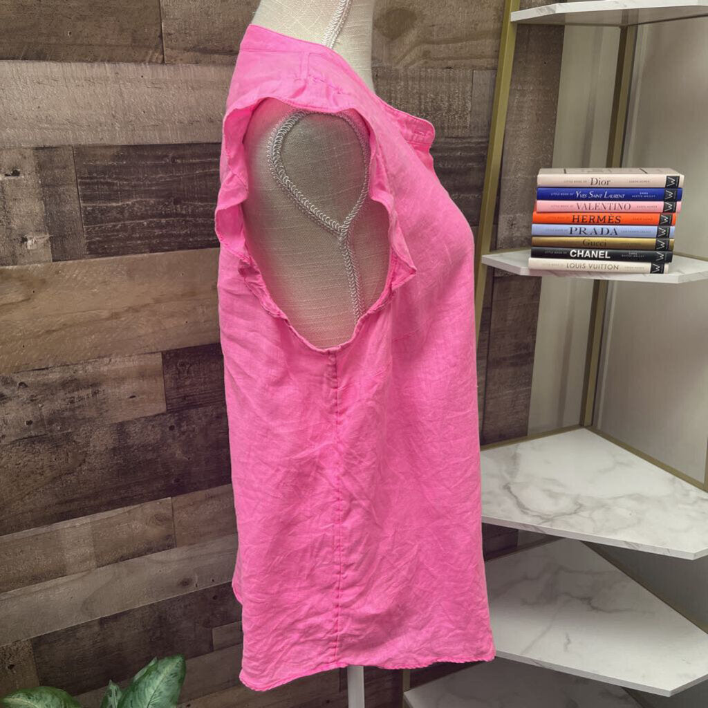 Ann Taylor Sleeveless Patterned Button Down Size XL